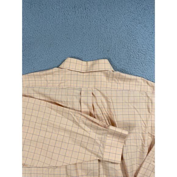 Brooks Brothers Mens Size 17 1/2 -2/3 Orange Peach Button Down Dress Shirt - Picture 8 of 13